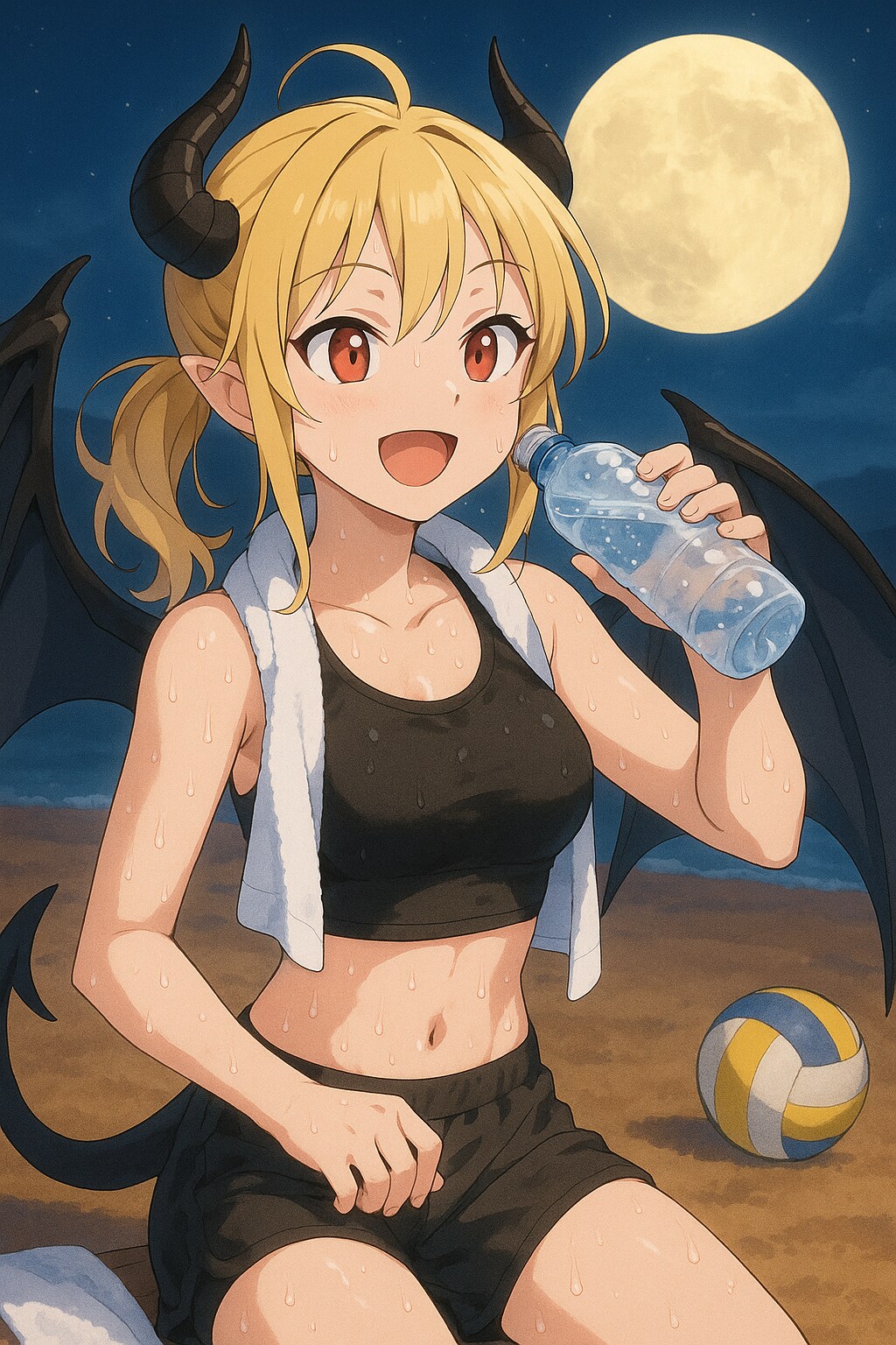 良い汗かいた悪魔少女