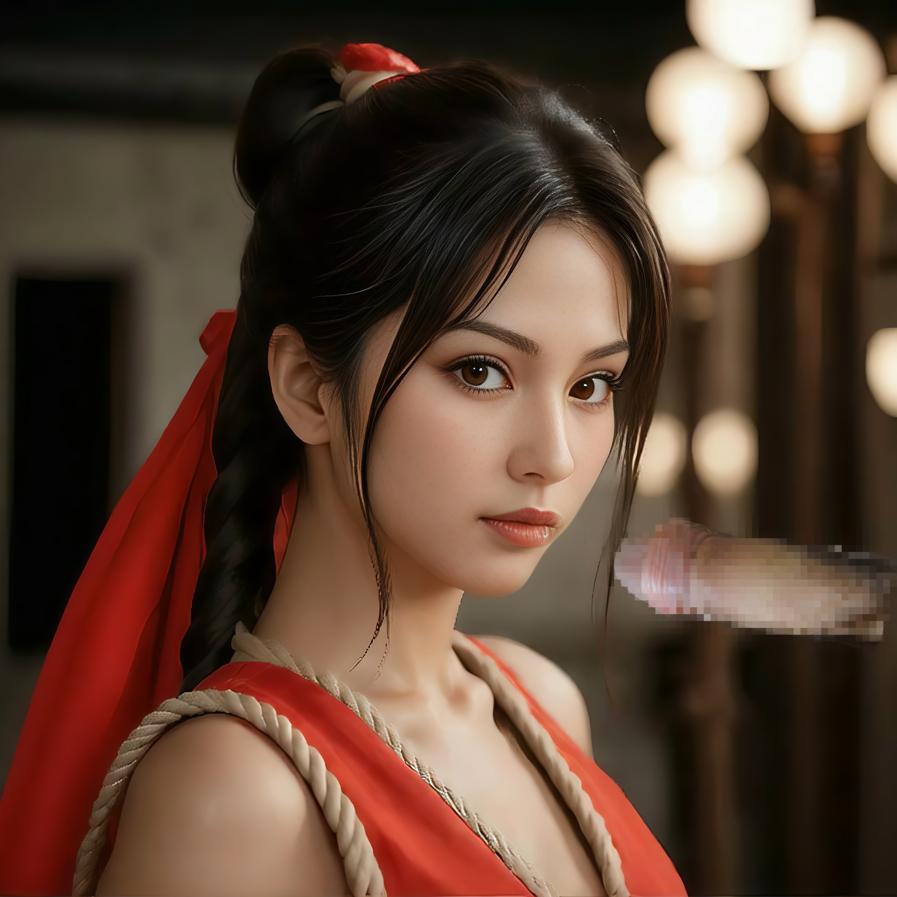 不知火舞（実写風？）にフェラしてもらう