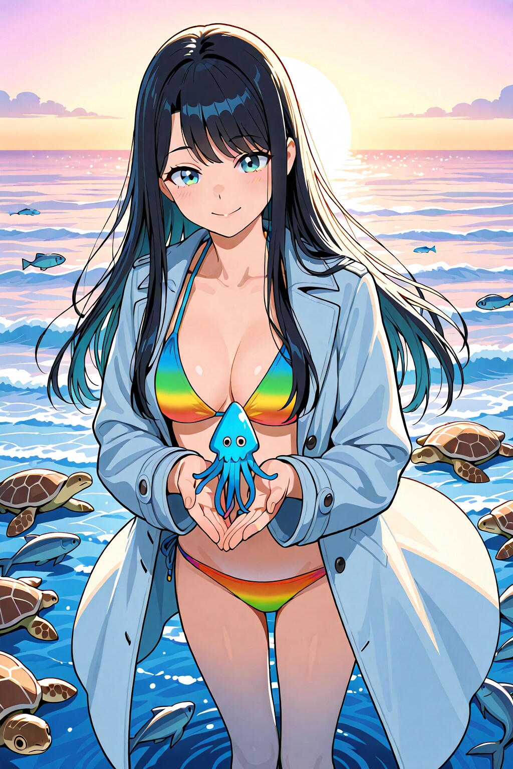 いや～乙姫様なんですけど　見えないよね亀がたくさん