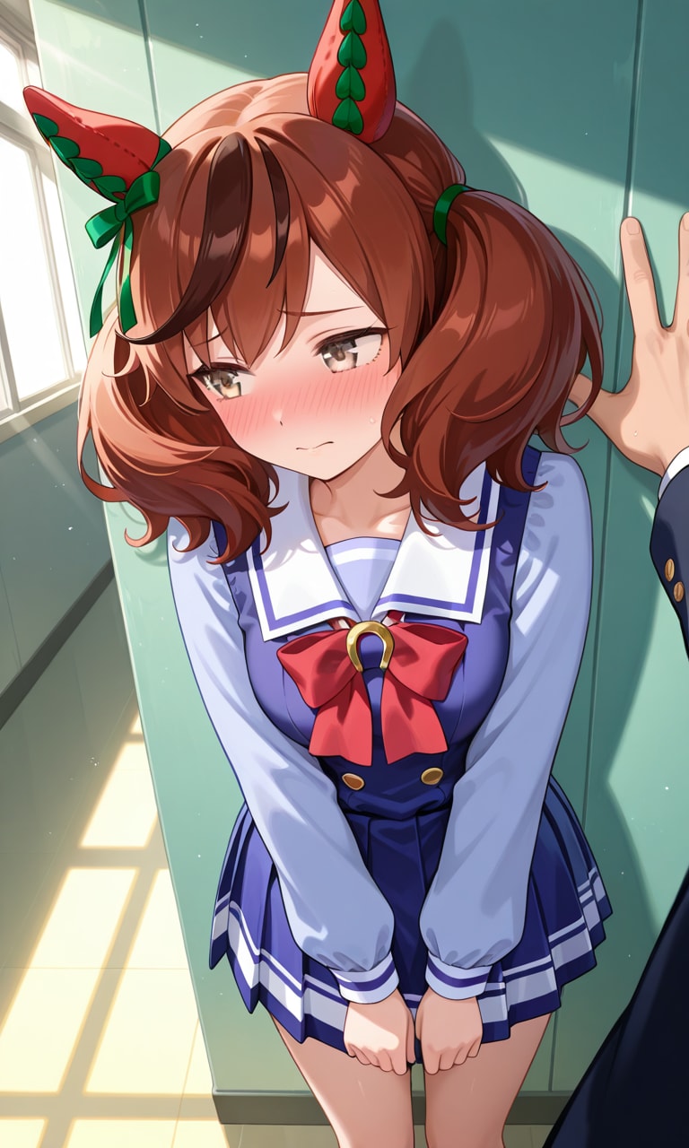 壁ドンで照れるネイチャさん | の人気AIイラスト・グラビア