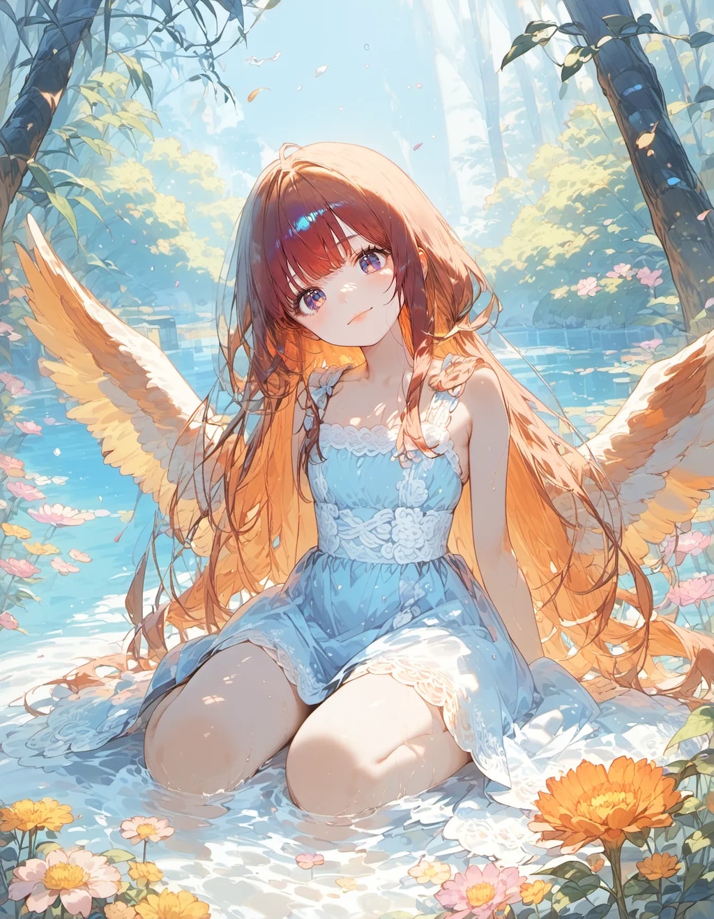 Wings Resting on Waterlight
