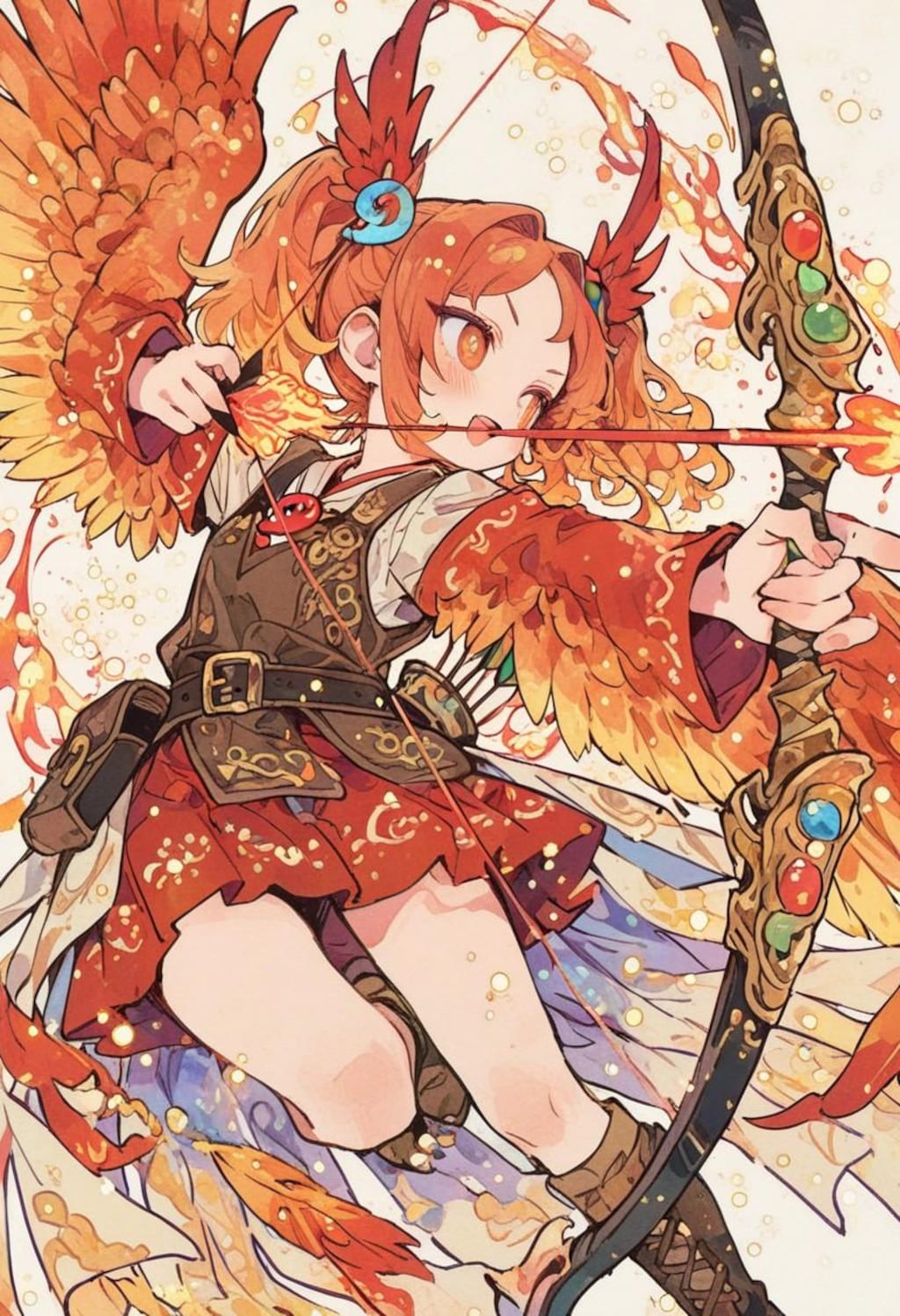 炎の矢を射る巫女バードちゃん３