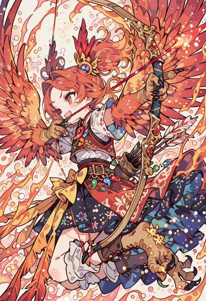 炎の矢を射る巫女バードちゃん３ | の人気AIイラスト・グラビア