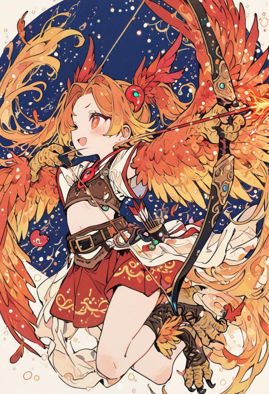 炎の矢を射る巫女バードちゃん３