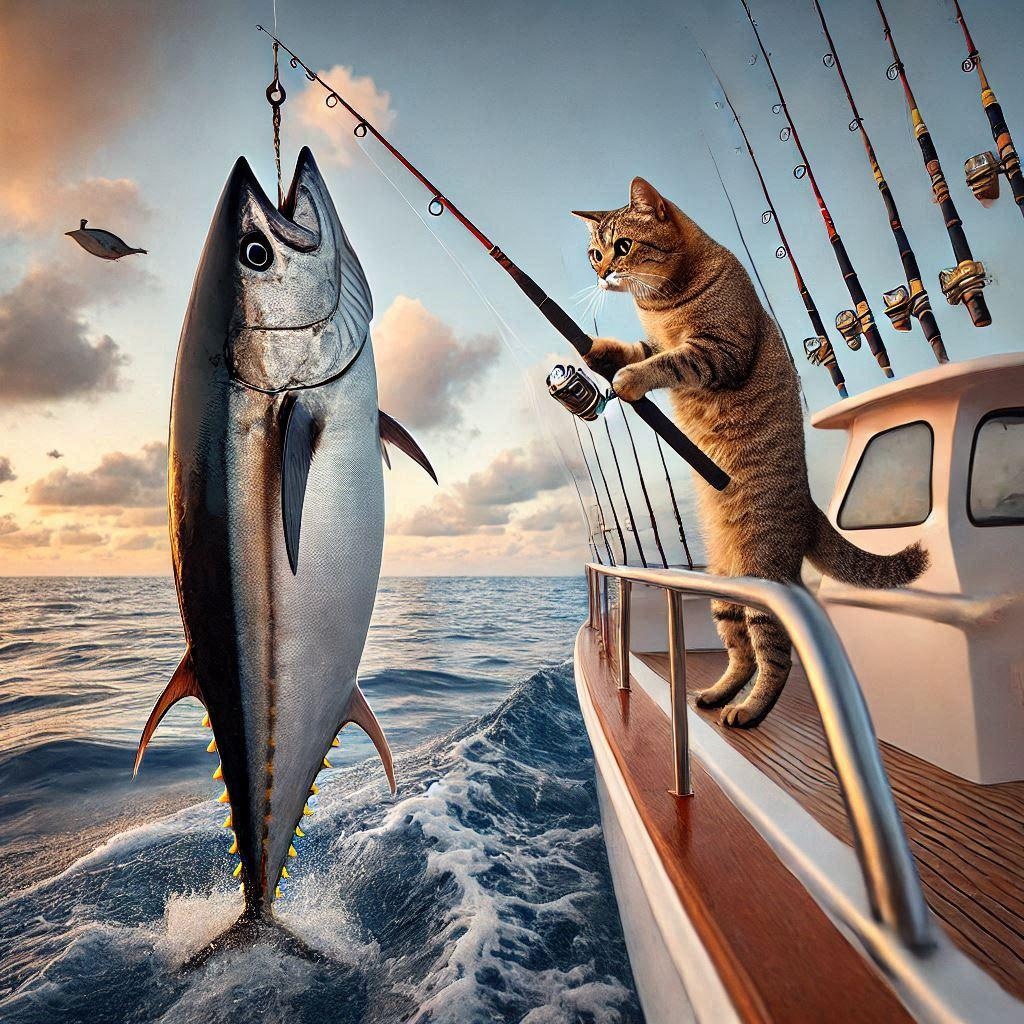 マグロの一本釣り