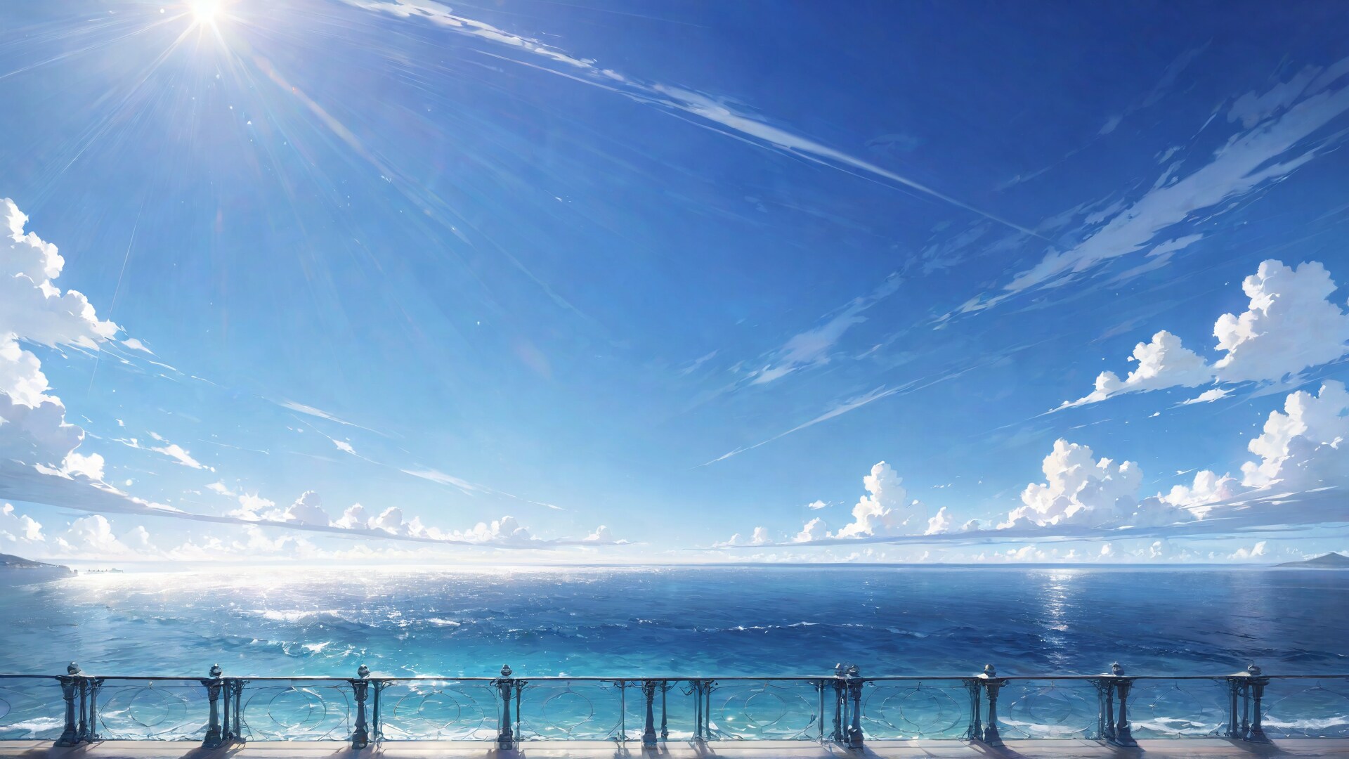 青い空、青い海