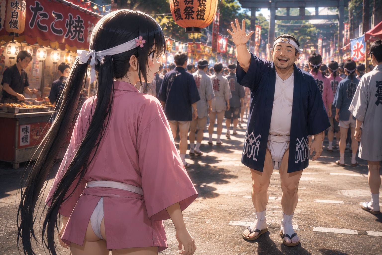 美咲、おじさんとの出会い、ラムネに睡眠薬（町内会のお祭り物語）