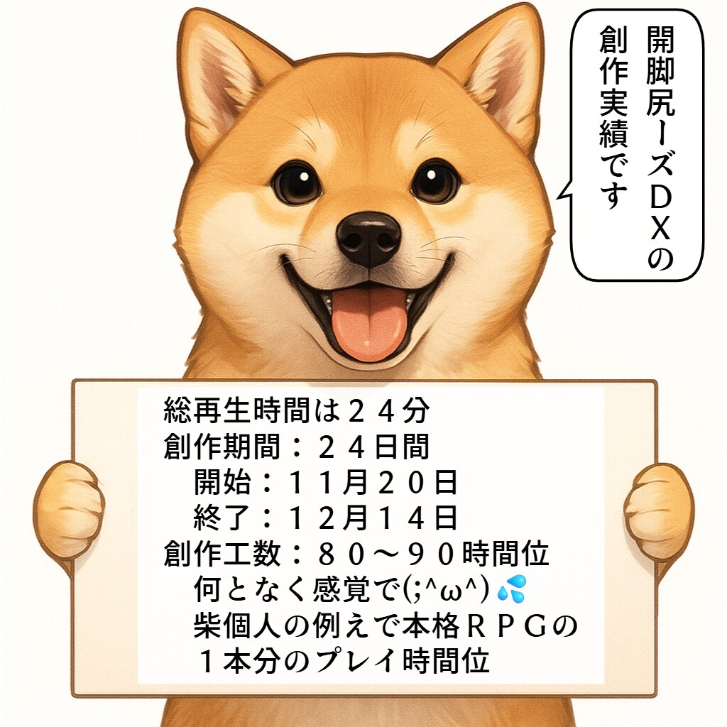 閑話：２４分動画の創作工数は・・・（エロくないよ）