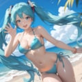 夏といえば水着ミクさん 3枚目
