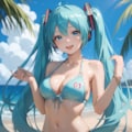 夏といえば水着ミクさん 5枚目