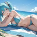 夏といえば水着ミクさん 2枚目