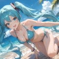 夏といえば水着ミクさん 8枚目