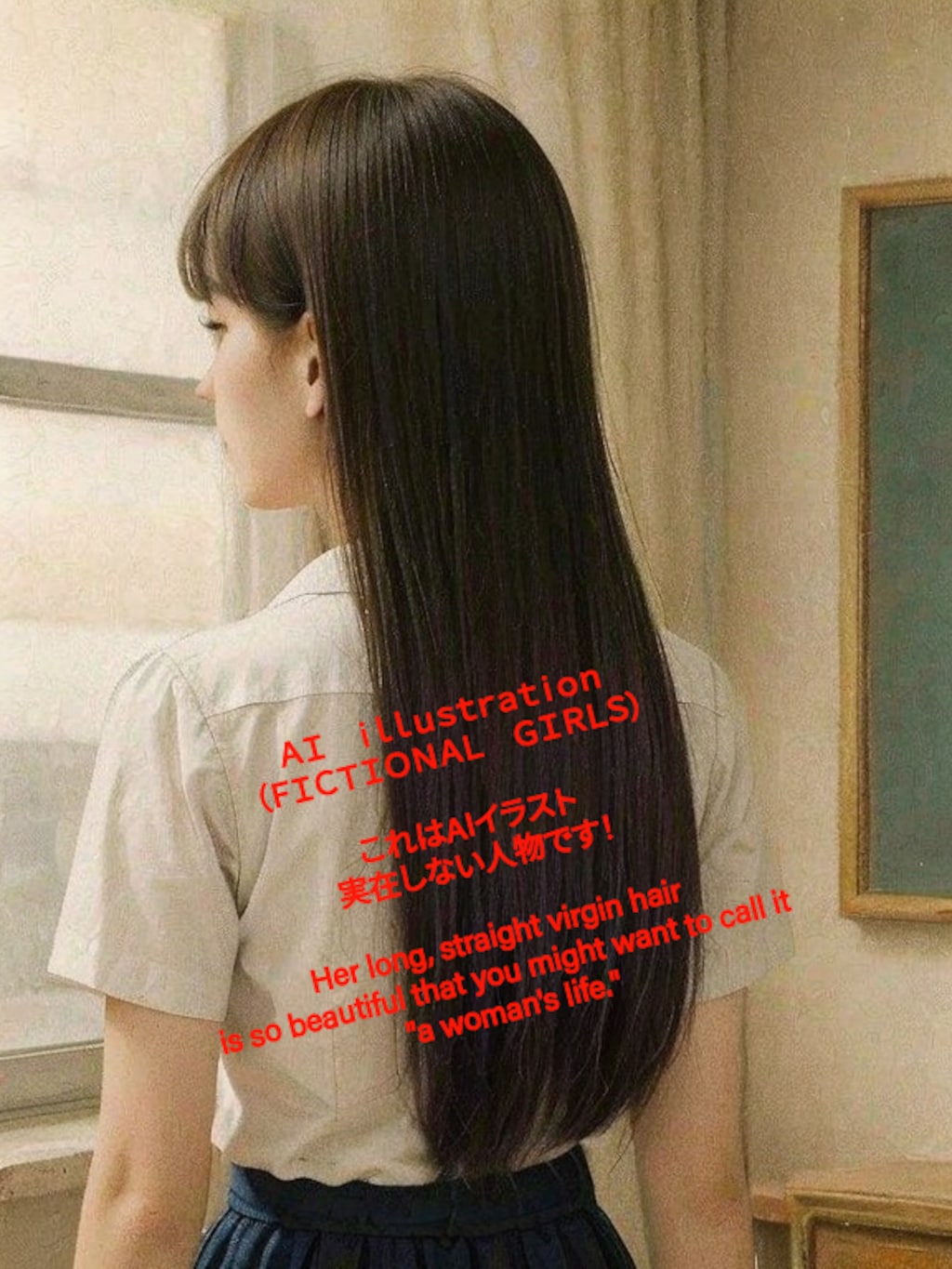 美少女の後ろ髪