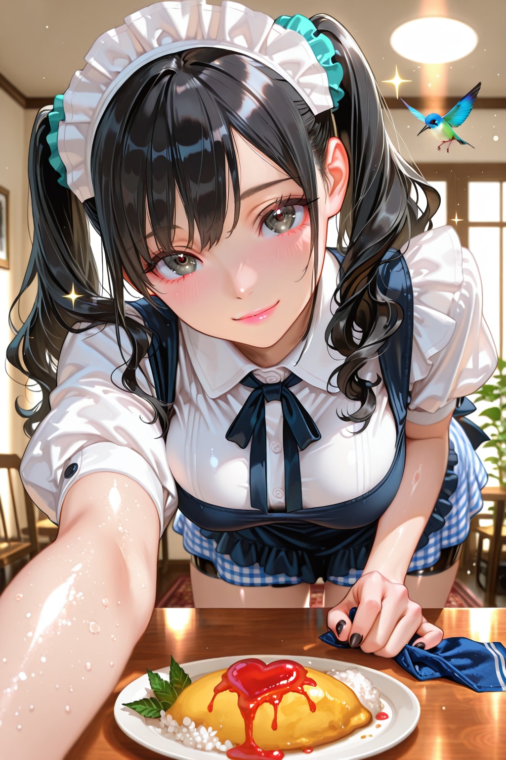 じっとしてね❤️………はい❤️綺麗になったよ❤️