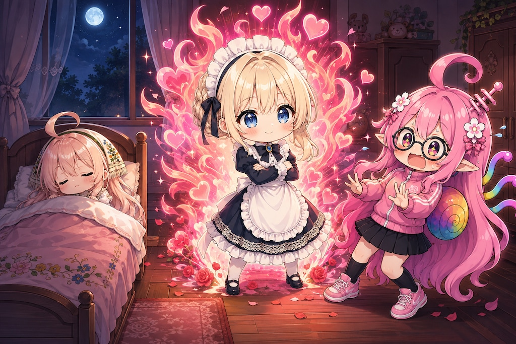 夜戦のお時間です♡「Пришло время ночной битвы ♡」
