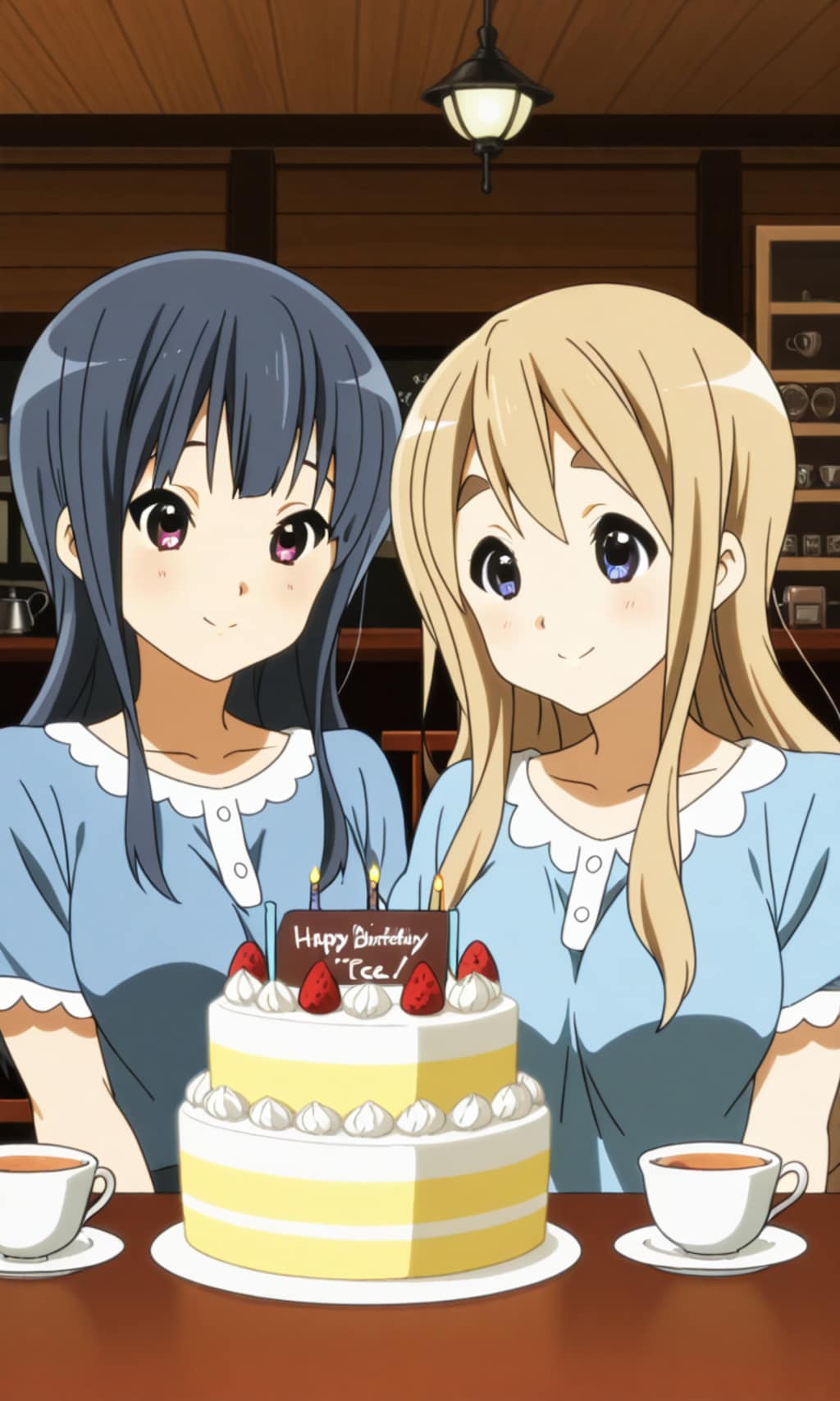 PixAIで同じ誕生日でみぞれ＆紬🎂🎉❤️