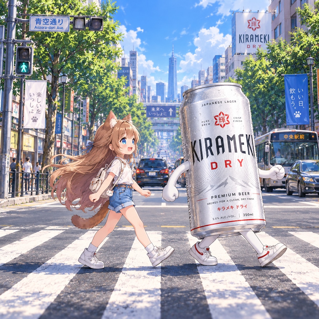 アビイ・ロード風に歩く小さな女の子