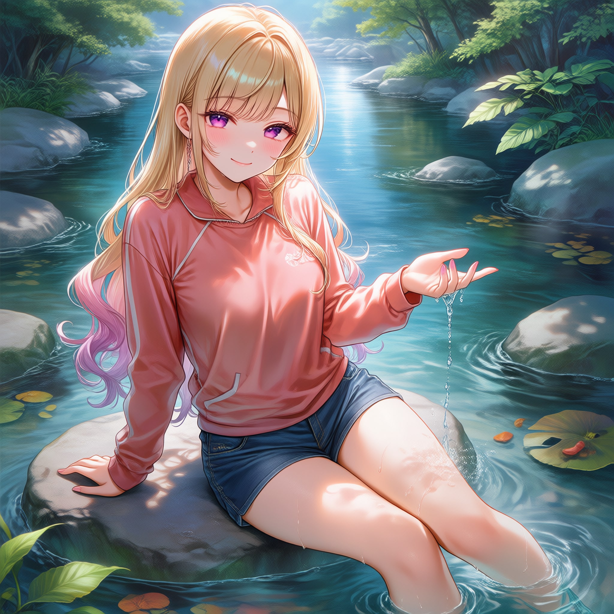 冷たくて気持ちいいよ、入ってみる？