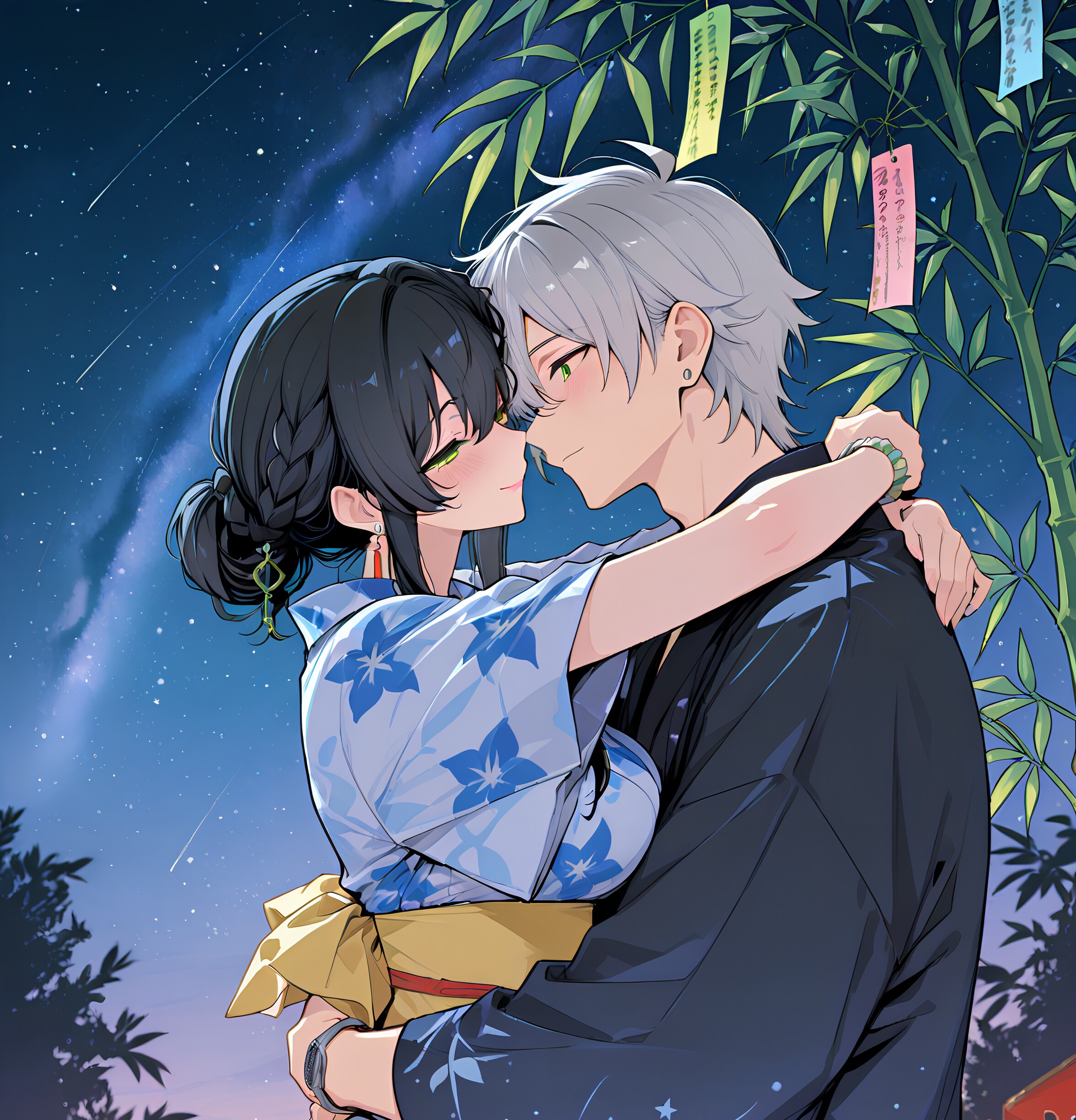 七夕の二人