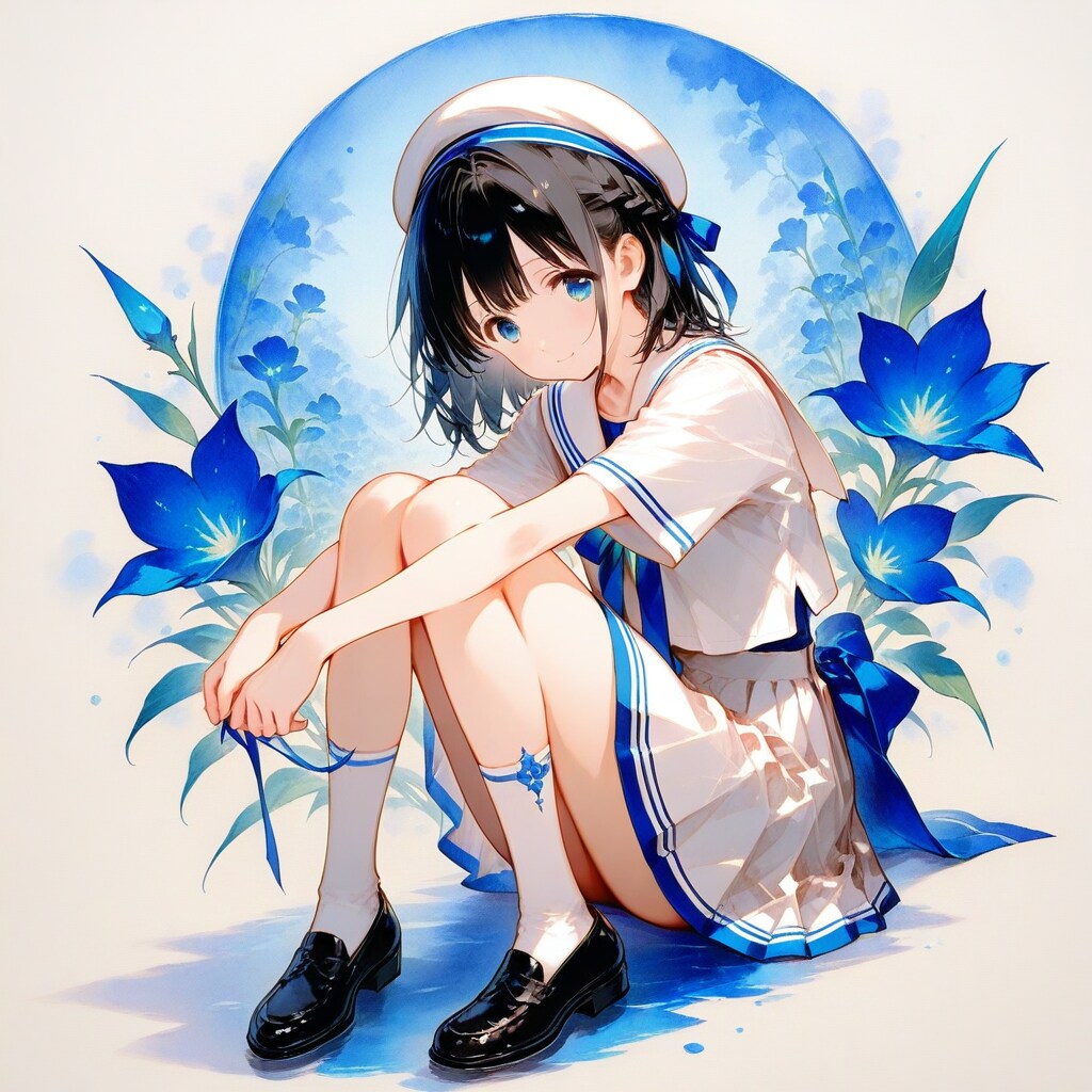 青色の少女