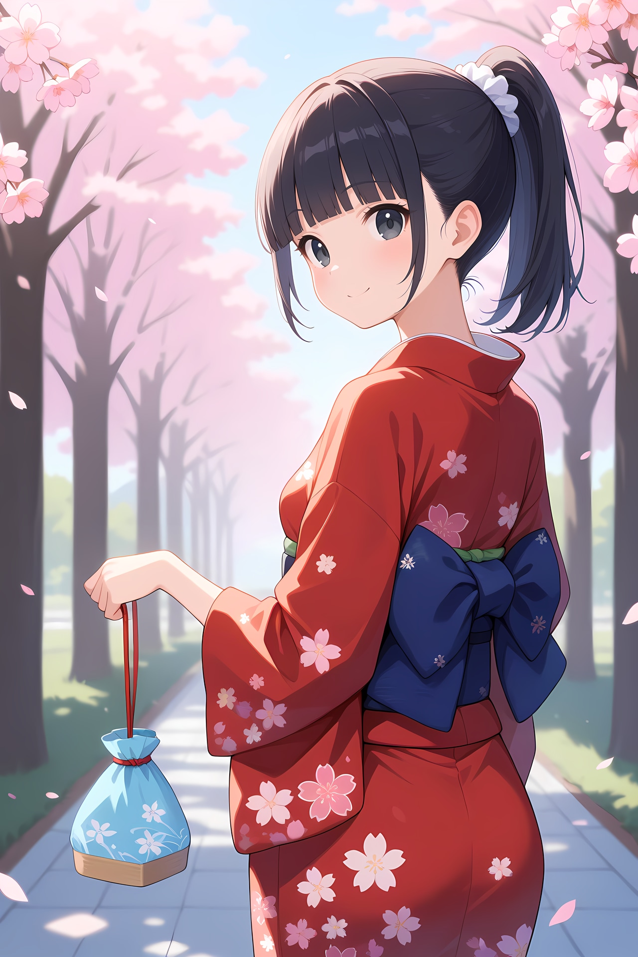 桜並木 | の人気AIイラスト・グラビア