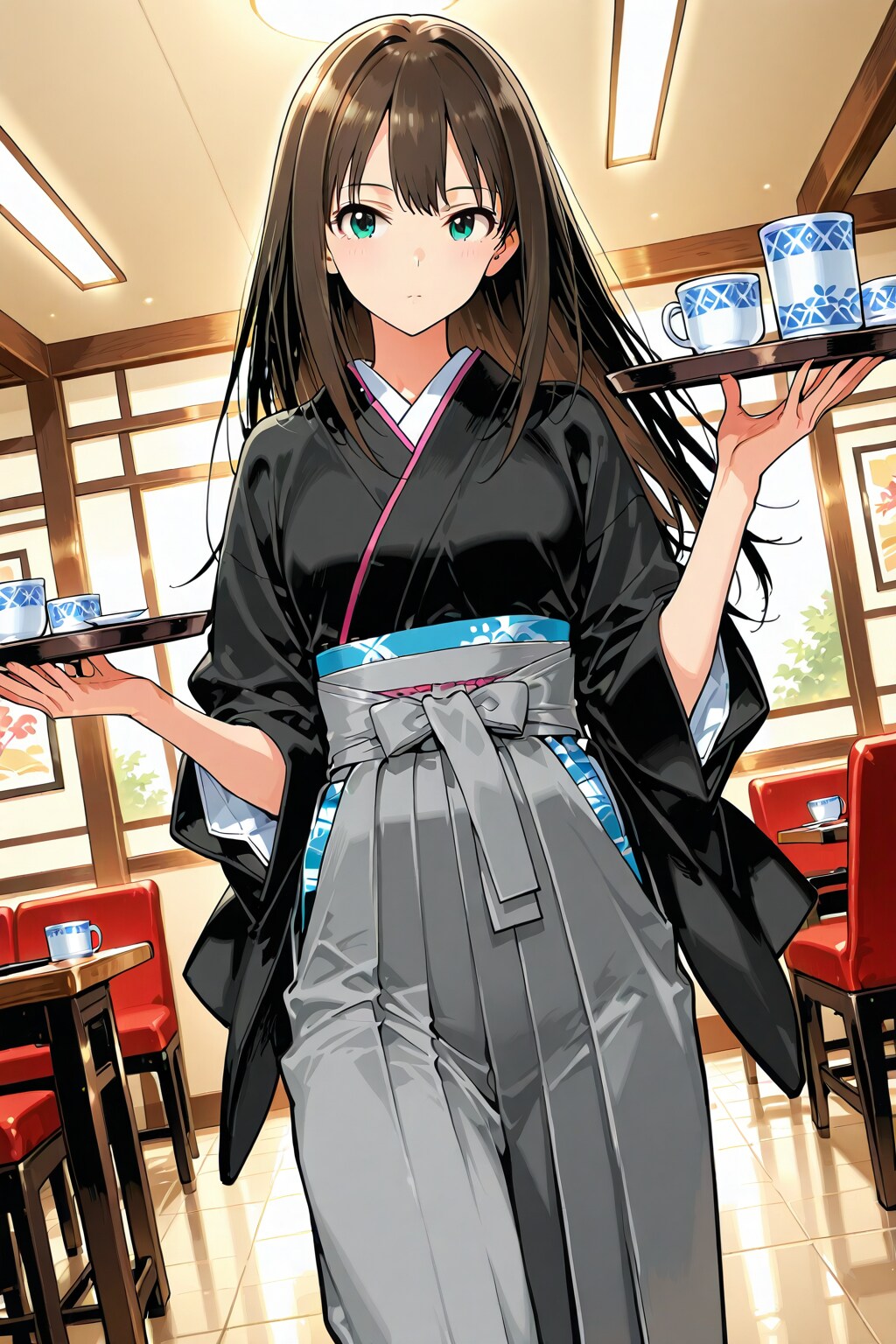 グラビア撮影用に着替えたけど・・・本当に接客もさせるのね。