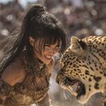 ヒョウと闘うアマゾネスちゃん 2枚目