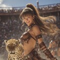 ヒョウと闘うアマゾネスちゃん 4枚目