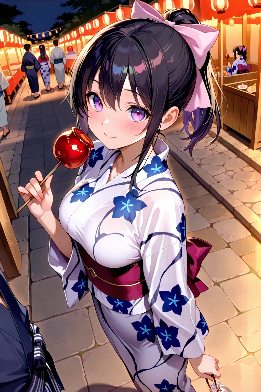 黒髪ポニーテール（浴衣）