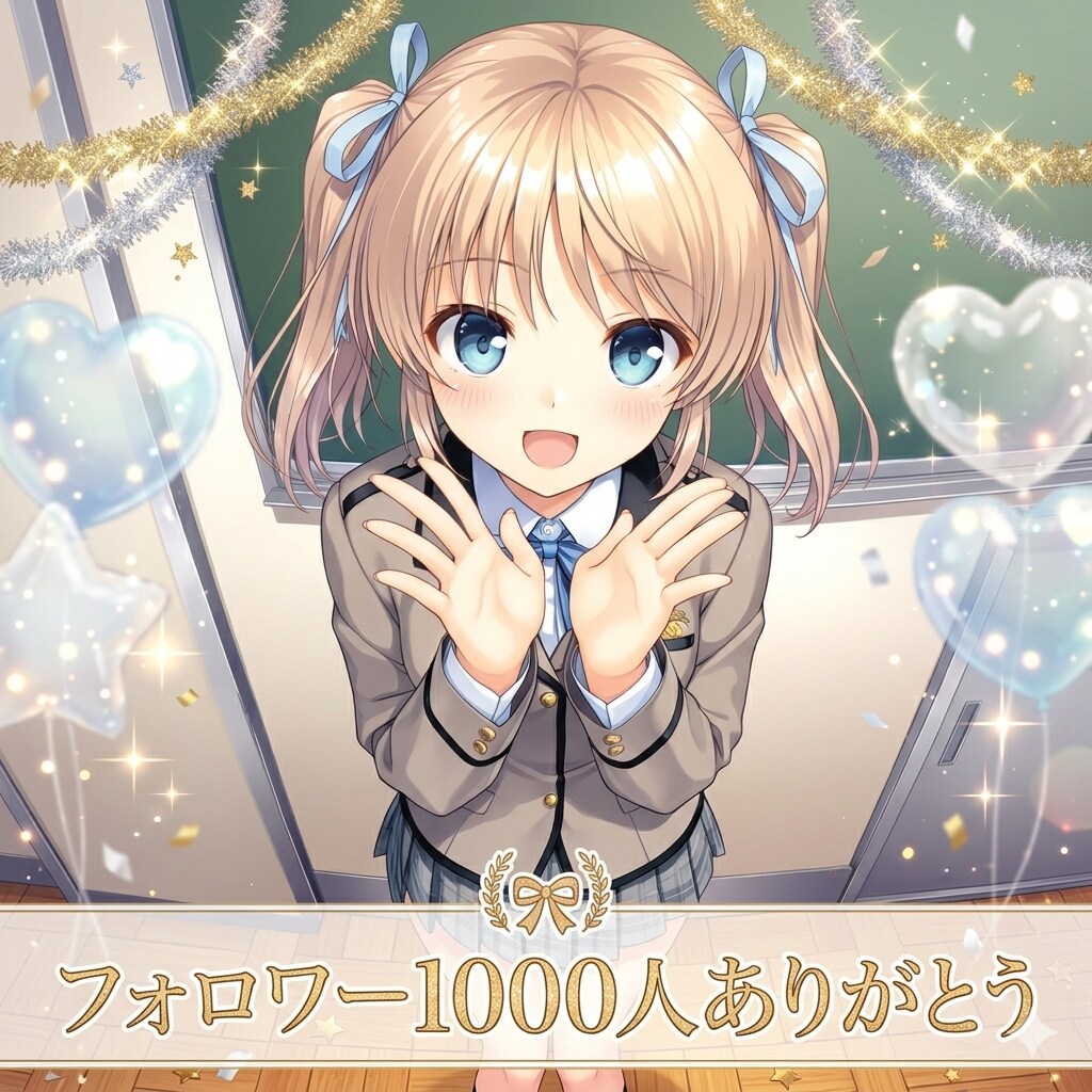 フォロワー1000人ありがとうございます | の人気AIイラスト・グラビア