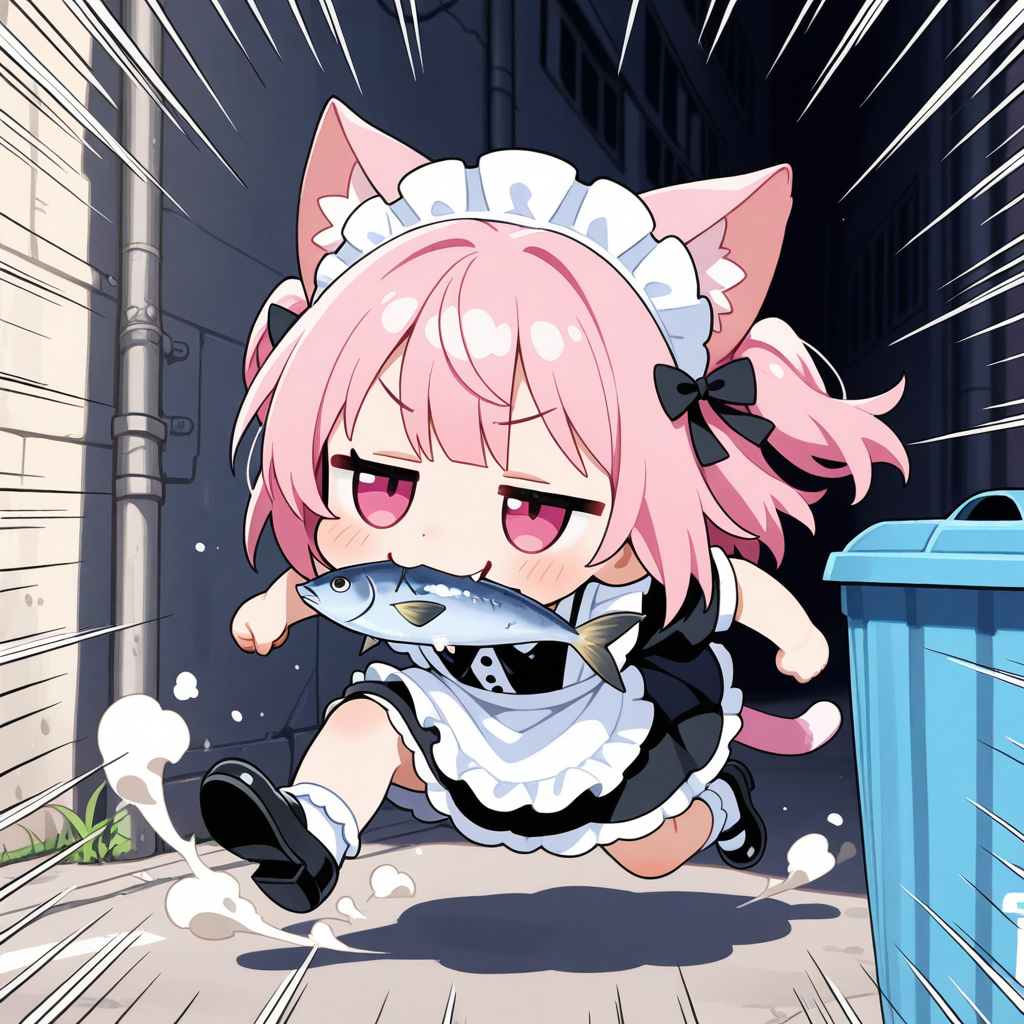 路地裏はねこたちの逃走路でもあるんだにゃ！！