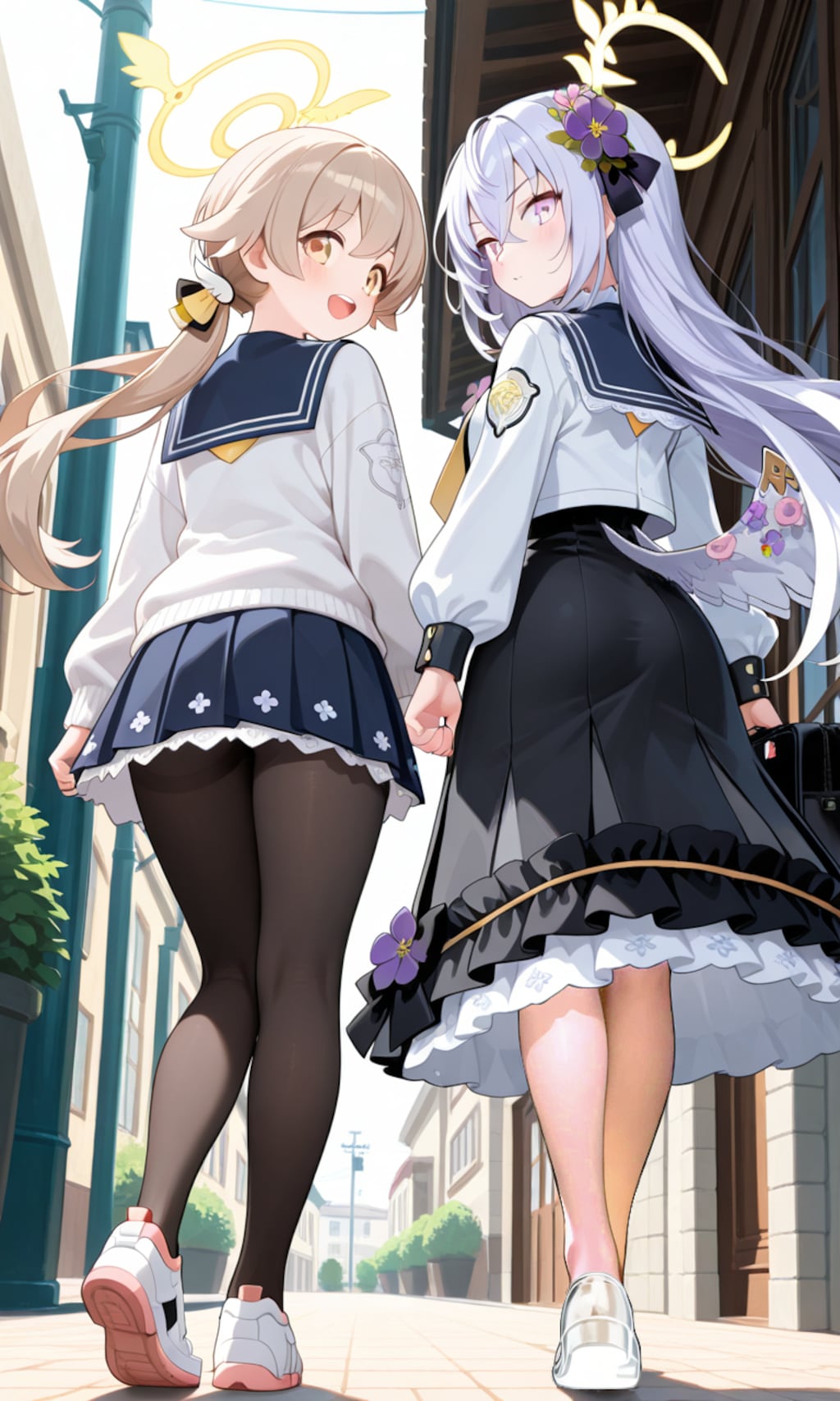 ヒフミとアズサ　振り向き1