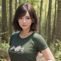 林道のTシャツ美女 3枚目