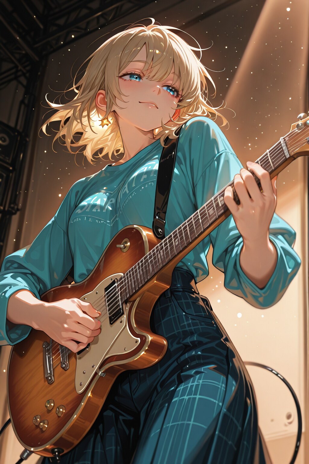 キンパツギタリストガール | の人気AIイラスト・グラビア