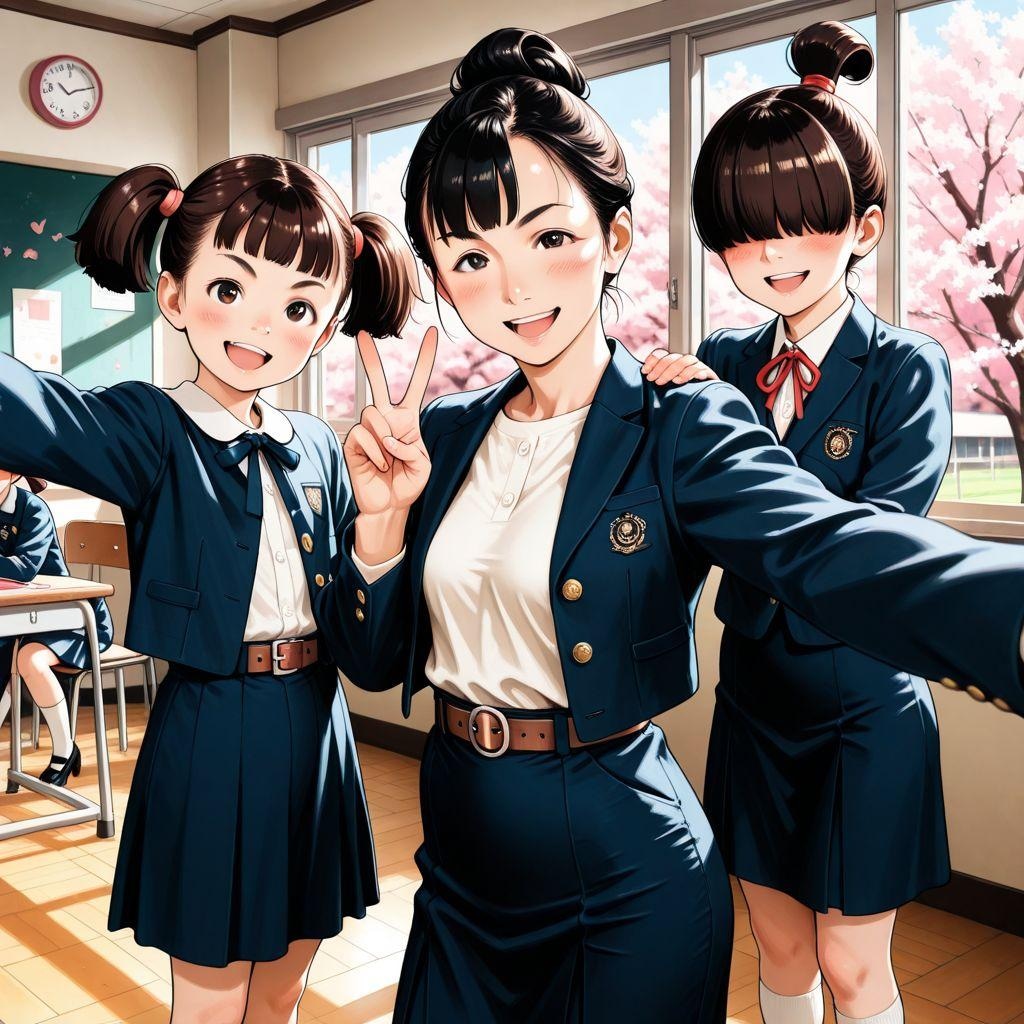 新学期、先生と