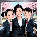 新学期、先生と 2枚目