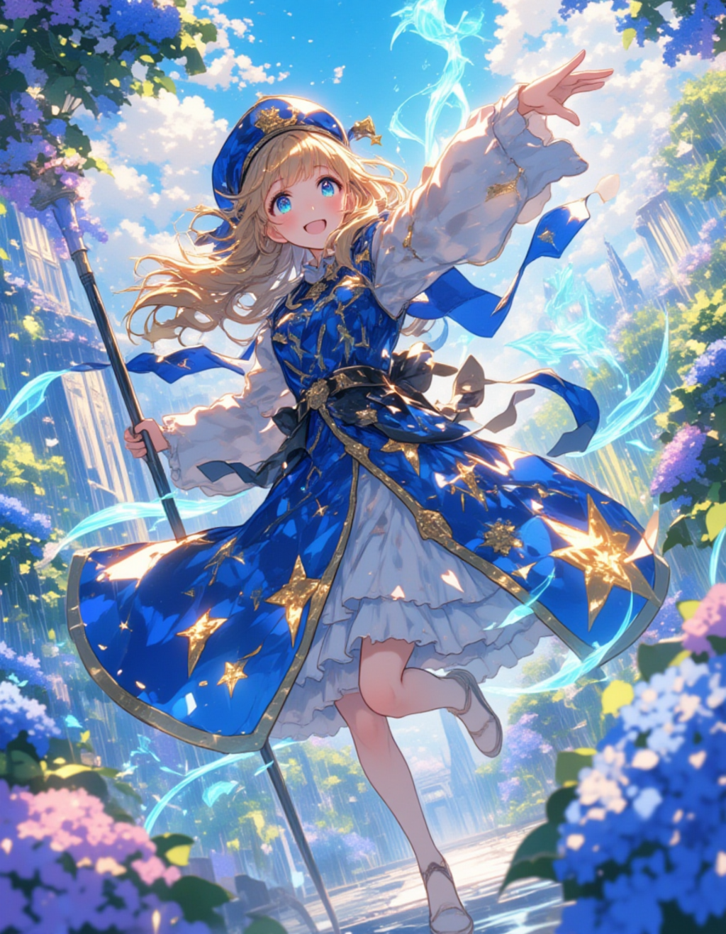 梅雨の魔法少女：輝く冒険の瞬間