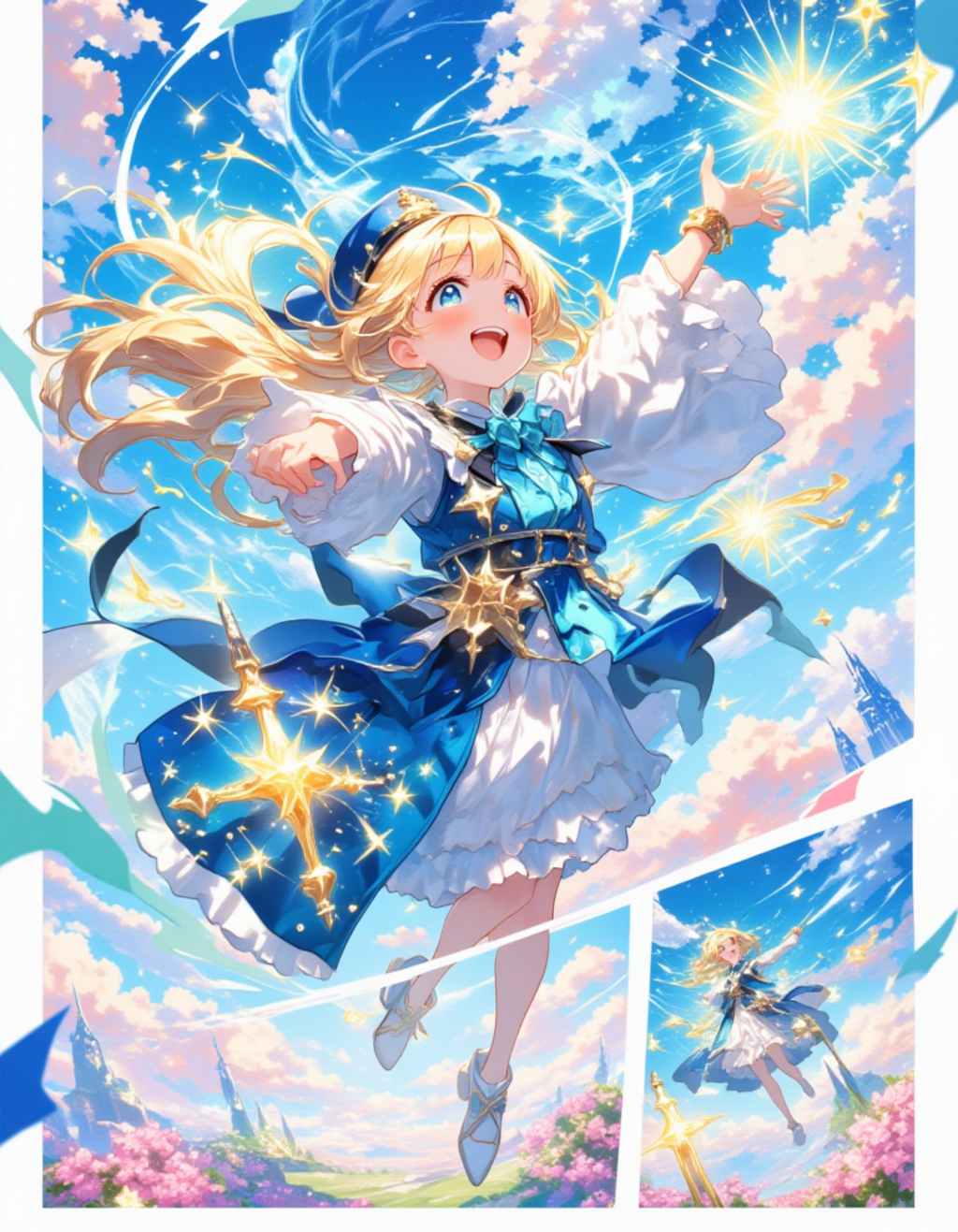 梅雨の魔法少女：輝く冒険の瞬間