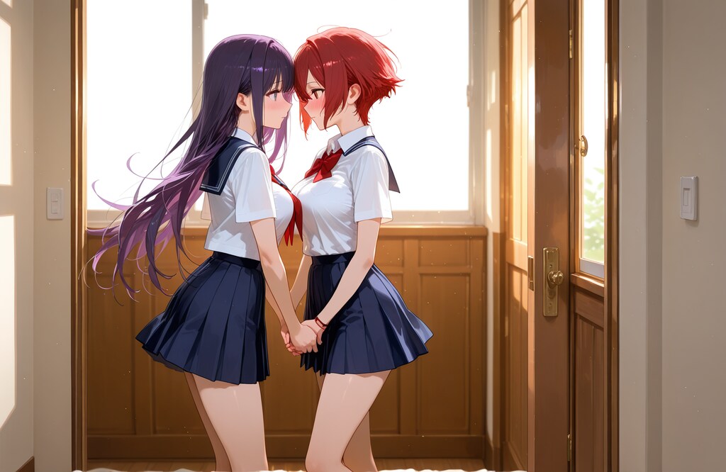 二人、部屋の中で