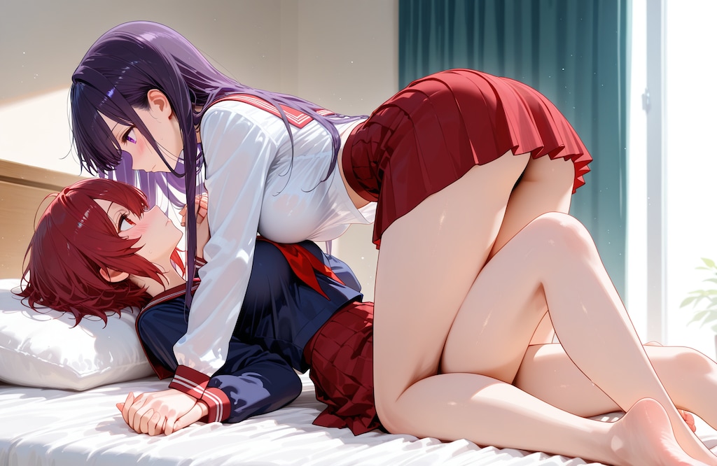 二人、部屋の中で