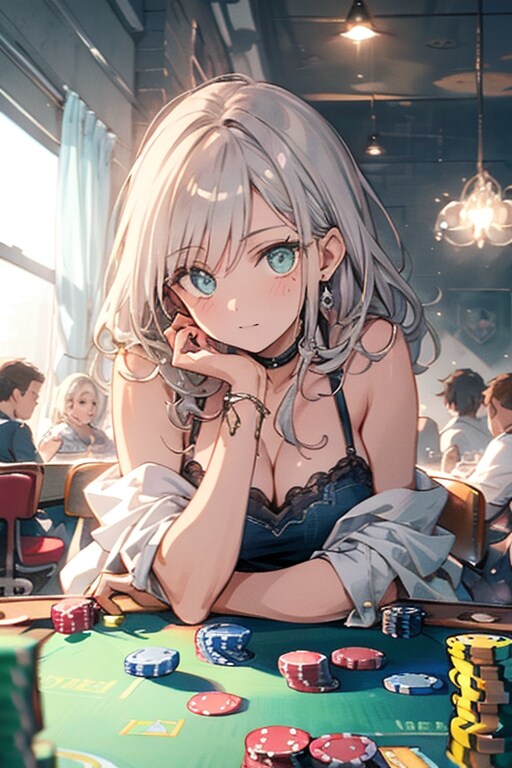 様子を見るブロンドガール
