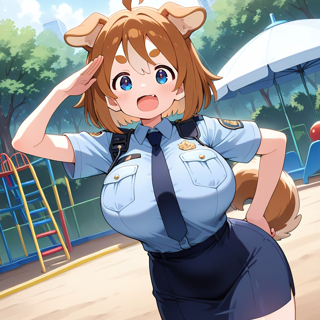 ワンコ警官 | の人気AIイラスト・グラビア