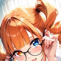 ねぇ、どの色のメガネが一番かしら？ 3枚目