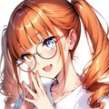 ねぇ、どの色のメガネが一番かしら？ 2枚目