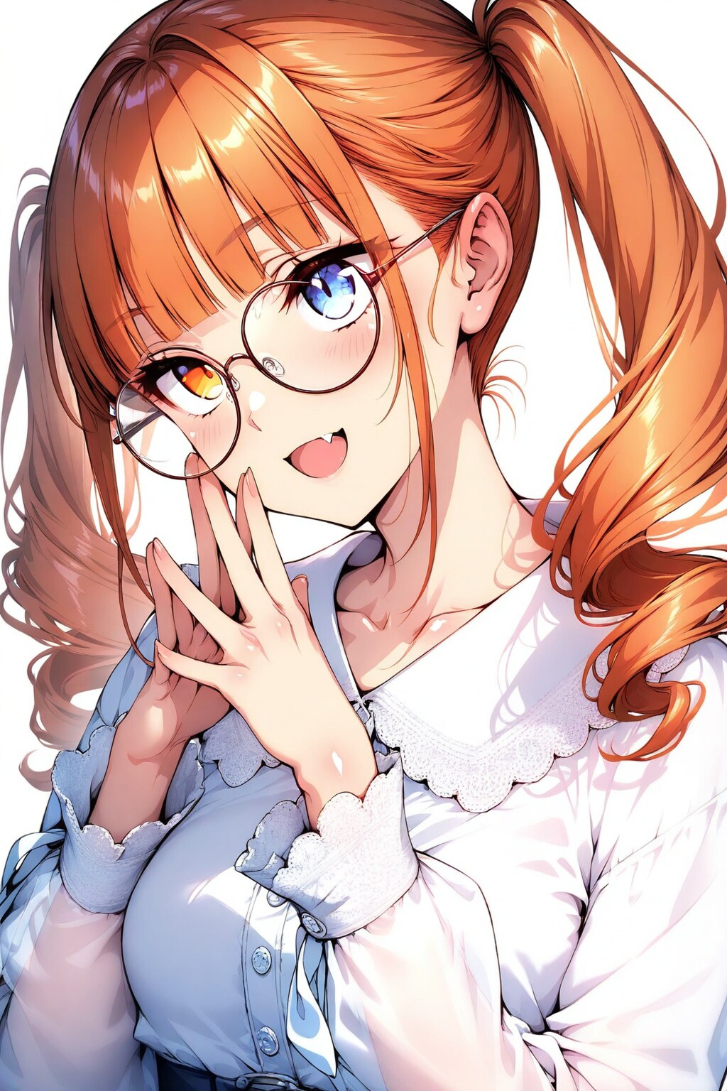 ねぇ、どの色のメガネが一番かしら？
