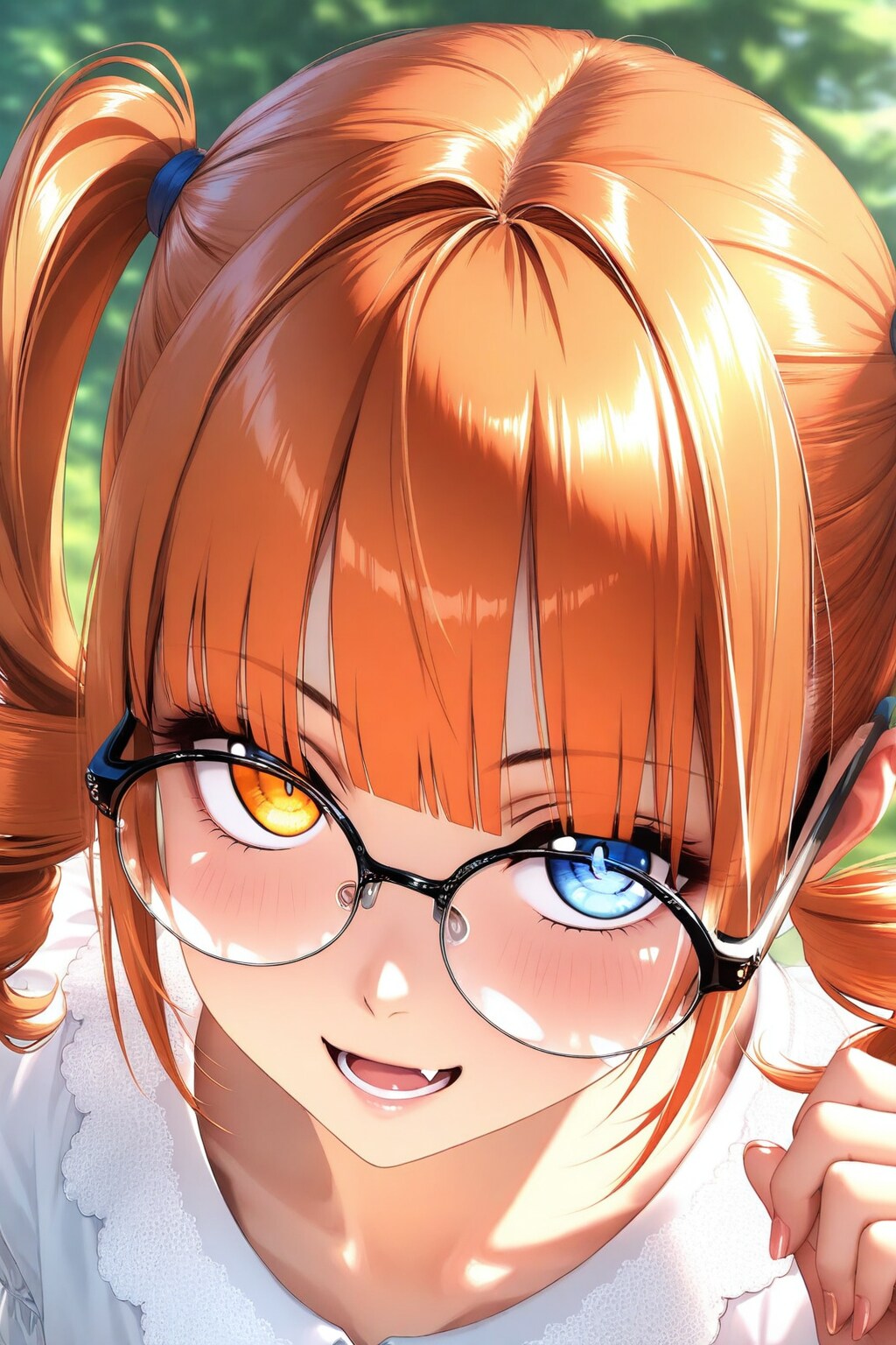 ねぇ、どの色のメガネが一番かしら？