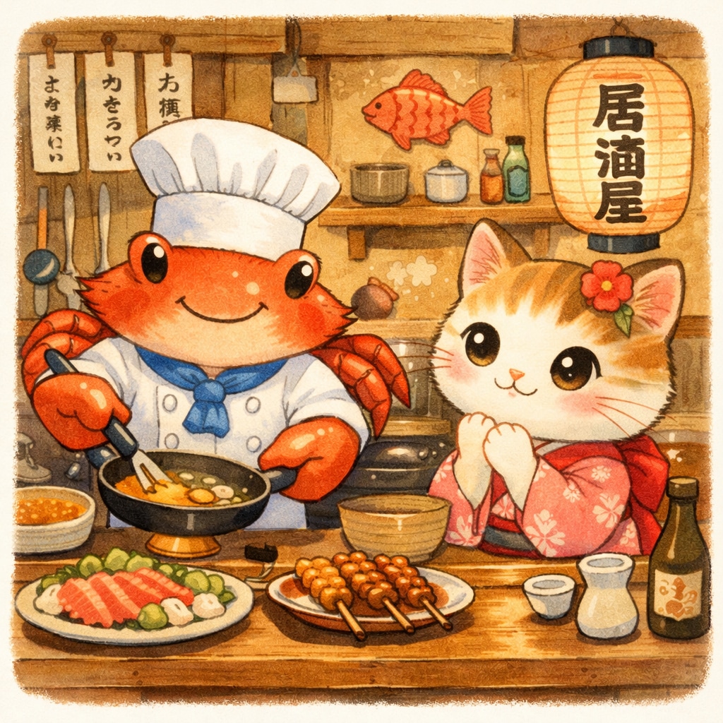居酒屋「カニとねこ」🏮