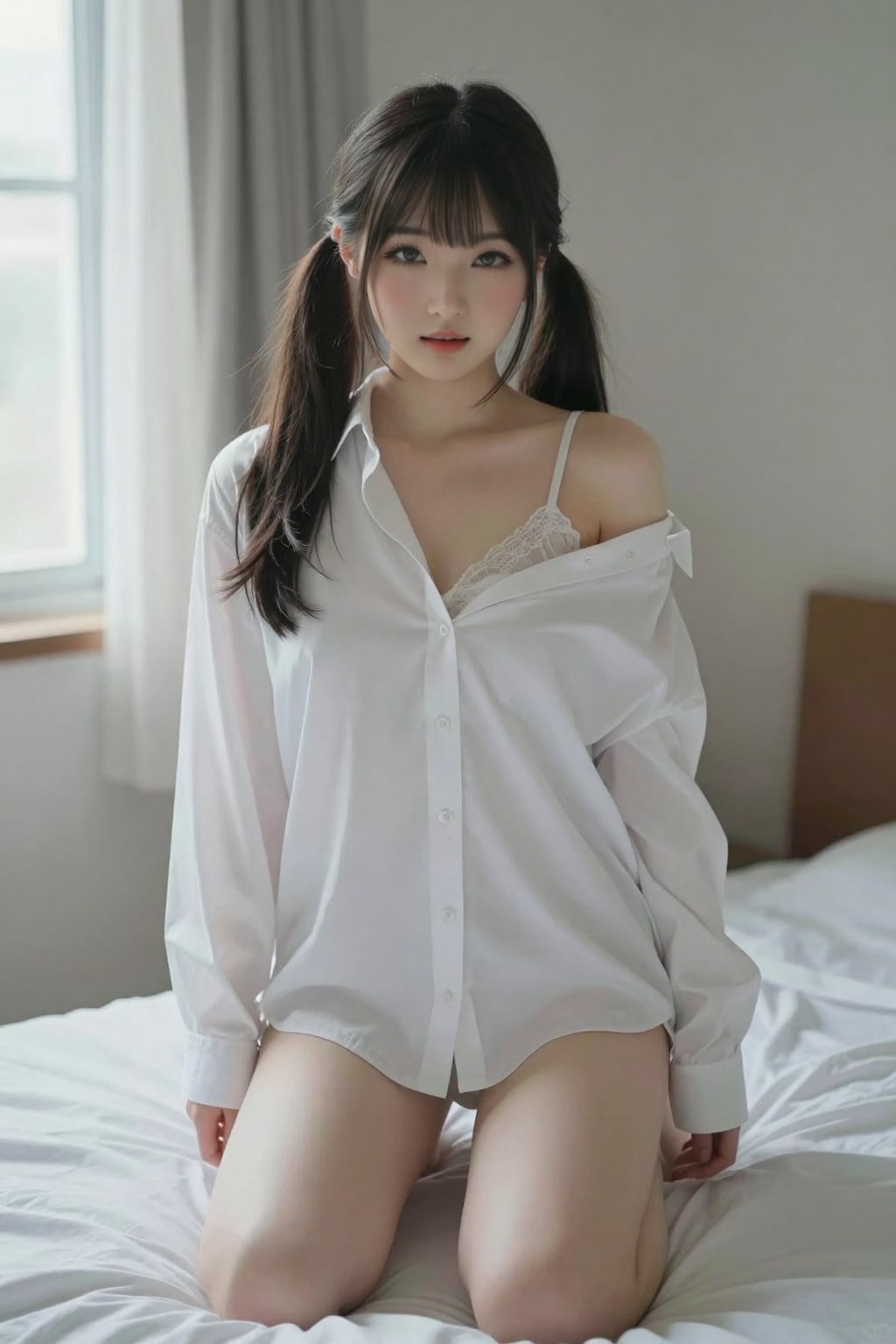 白シャツ越しの朝