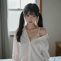 白シャツ越しの朝 4枚目