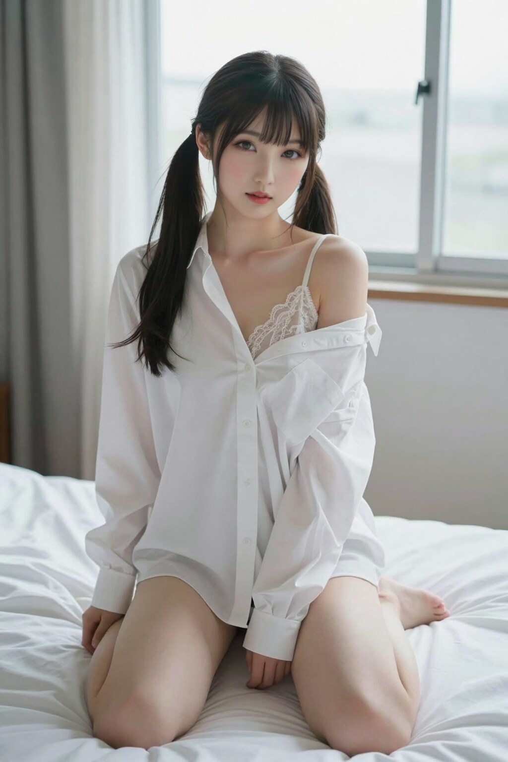白シャツ越しの朝